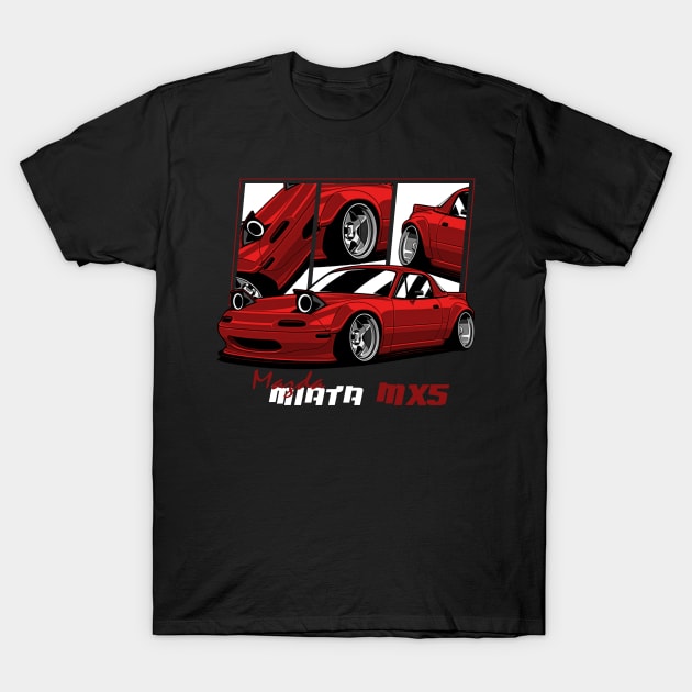Mazda Miata MX5, JDM Car T-Shirt by T-JD